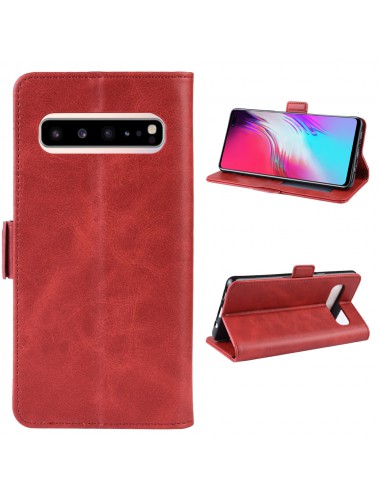 Samsung Galaxy S10 Plus portemonnee hoesje, rood, goedkoop, PU Leer, pasjes