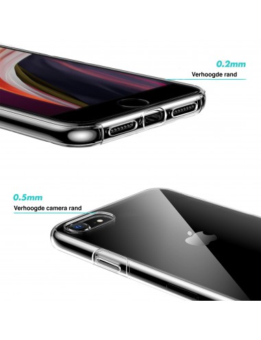 iPhone 7/8/SE 2020 360° clear PC + TPU hoesje, Hoesje, Transparant, 360 graden, Full Cover