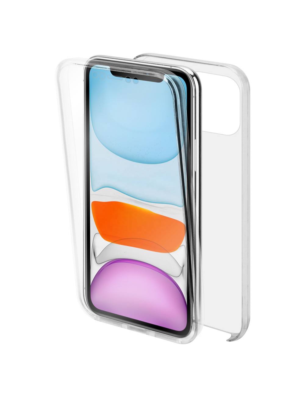 iPhone 11 360° clear PC + TPU hoesje, Hoesje, Transparant, 360 graden, Full Cover