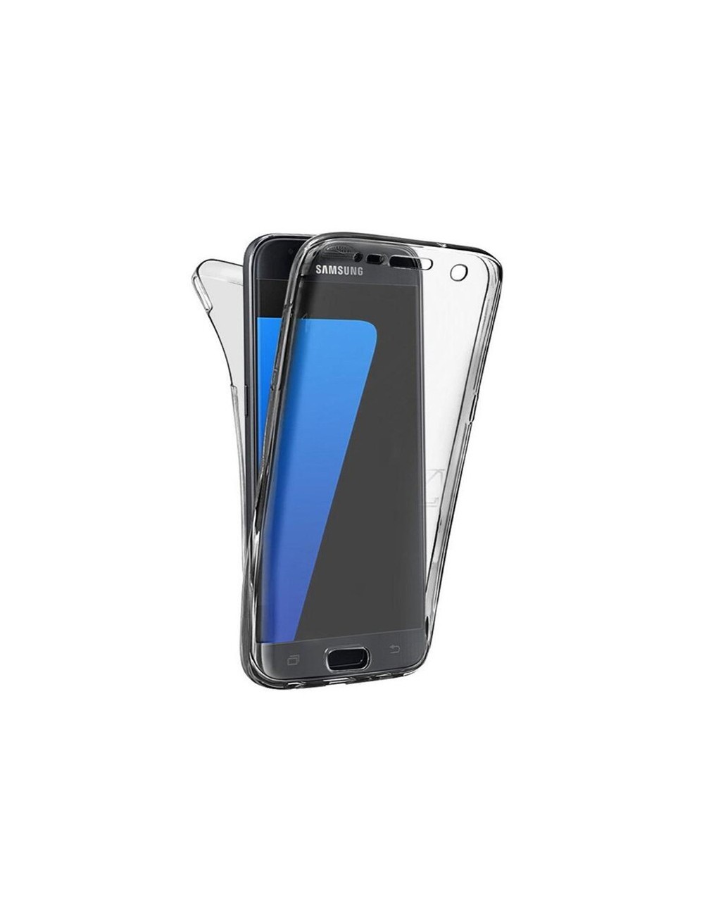 Samsung Galaxy S7 Edge 360° clear PC + TPU hoesje, Hoesje, Transparant, 360 graden, Full Cover