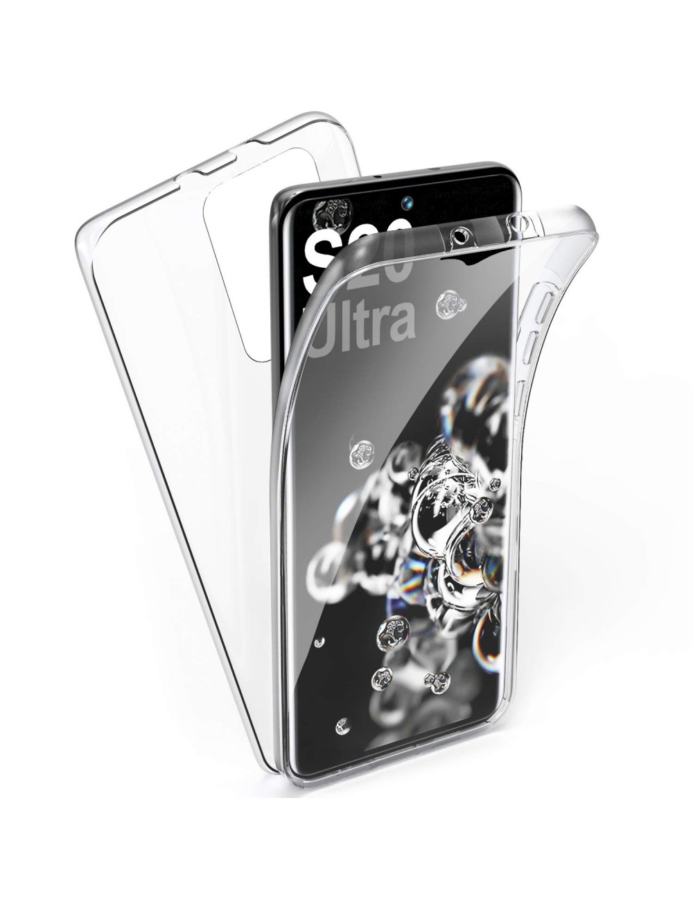 Samsung Galaxy S20 Ultra 360° clear PC + TPU hoesje, Hoesje, Transparant, 360 graden, Full Cover