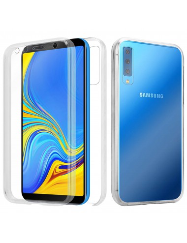 Samsung Galaxy A7 (2018) 360° clear PC + TPU hoesje, Hoesje, Transparant, 360 graden, Full Cover