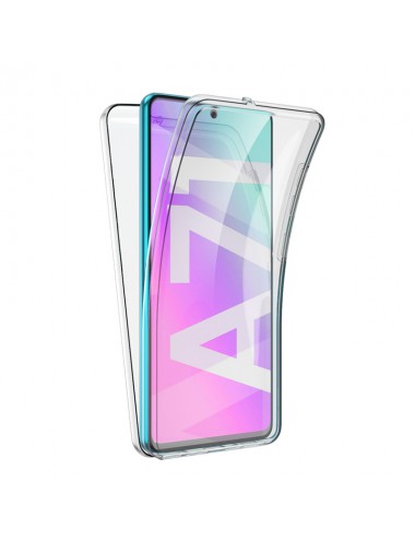 Samsung Galaxy A71 360° clear PC + TPU hoesje, Hoesje, Transparant, 360 graden, Full Cover