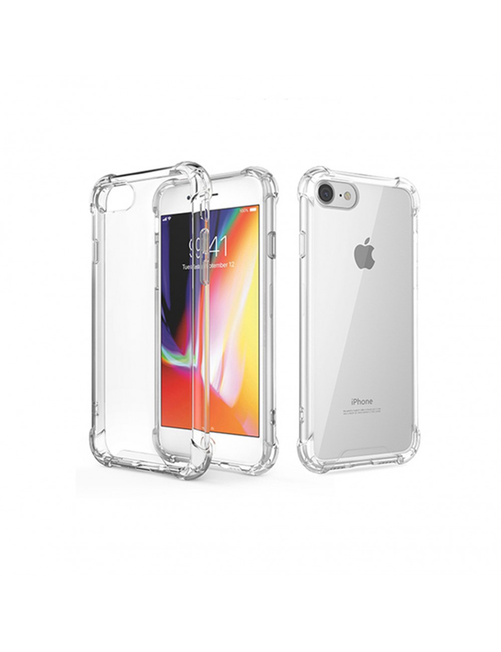 Suri onvoorwaardelijk Sluimeren iPhone 6/6S anti shock transparent TPU hoesje