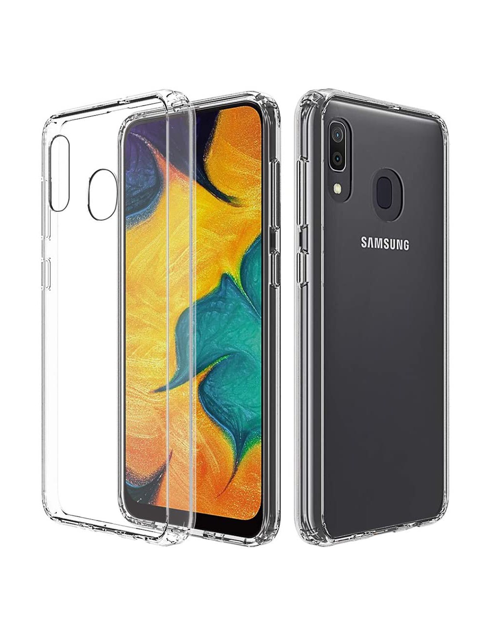 Samsung Galaxy A20E anti shock transparant TPU hoesje, Transparant, Hoesje, TPU, Android, Goedkoop, Telehoesje